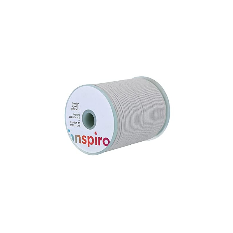 Waxed Cotton Cord Fine White 1.0mm 100m