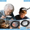 Upgrade 12X Magnifying Glass with Light and Stand, Real Glass