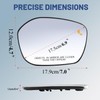 Passenger Right Side Mirror Glass - Compatible with Honda &