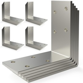 KOMOHOM (25 Pcs) L Brackets Heavy Duty 12-ga, Angle Bracket 3"x3" Angle Iron Galvanized Corner Brace Large Corner for Wood 90 Degree L Shape Bracket for Furniture,Bed,Timber,Shelf
