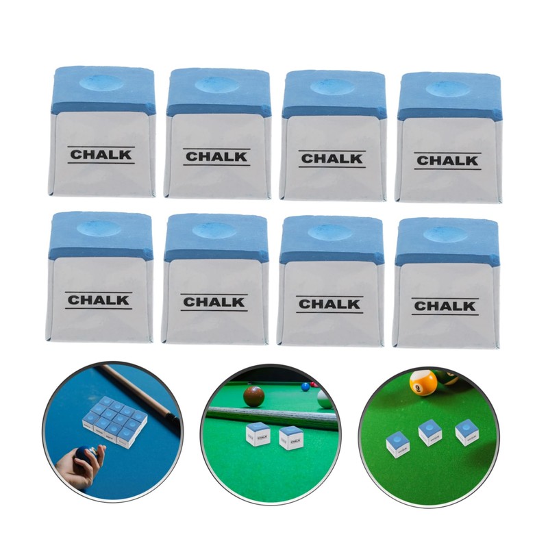 BIUDECO Professional Billiard Cue Chalk Cubes 12 Pieces for Pool