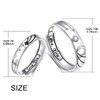 HOOHWE Moon and Star Matching Rings for Couples 925 Sterling
