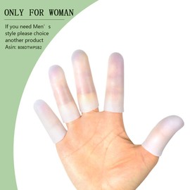 10 Pack Silicone Finger Protectors,Gel Finger Cots & Protector,Relief from Pain of Finger Tips Cracked, Arthritis(for Women)