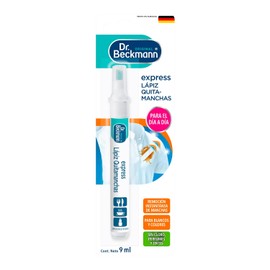 Dr. Beckmann, Lápiz Quitamanchas Express, para Todo Tipo de Fibras y Colores, para Viajar, para Oficina, Apto para Prendas Delicadas, Punta Lavable, Calidad Alemana, 9 ml
