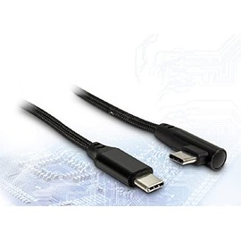 Inter-Tech Cable Type C to Type C 90 Degrees 1 m Black