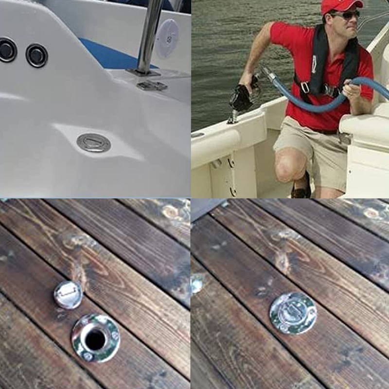ISURE MARINE 2"(50mm) Boat Fuel Deck Fill/Filler with Keyless Cap