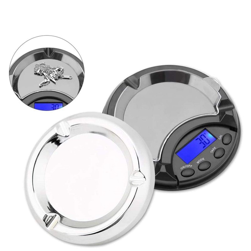 200g/0.01g Portable Ashtray Electronic Jewelry Scale, Digital Jewelry Precision Scale