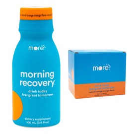 Morning Recovery Electrolyte, Milk Thistle Drink Proprietary Formulation to Hydrate While Drinking for Morning Recovery, Highly Soluble Liquid DHM, Orange Mango, Pack of 6