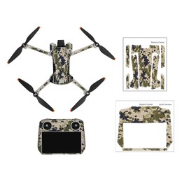 Drone Stickers Set Waterproof Skins Sticker Compatible for DJI Mini 3 Pro Drone and Remote Control 3D Pattern Stickers Protection Accessories