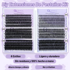 Kit De Extensiones De Pestañas De 6 Estilos, 496 Extensiones