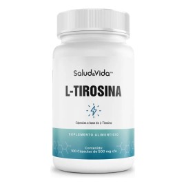 Tirosina 100 Cápsulas 500 Aminoácido Puro Salud Vida