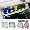 NiHome Extendable Over Sink Kitchen Organizer, Small Telescopic Brush Storage