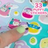 Calcomanías hinchadas originales de Squishmallows, 33 calcomanías de papelería, tema