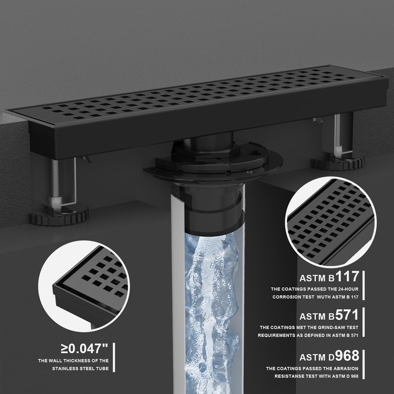 Linear Shower Drain | 24 Inch AISI 304 Stainless Steel