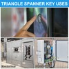 PATIKIL 2pcs Square Spanner Key, Square Utility Service Keys Socket