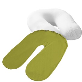 Iris Plaza Beaded Cushion Cover U Shaped Support MAX Exclusive Wash Replacement Cover, Forest Green