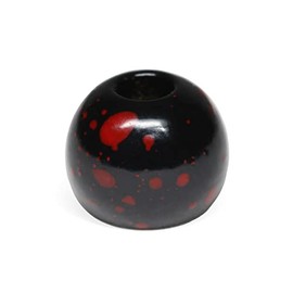 Temorah abalorio de latón para atar moscas, abalorio redondas, materiales para atar moscas, 100 unidades (rubí negro, 3,2 mm)