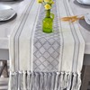 Boho Short Coffee Table Runner with Tassels 14 x 48