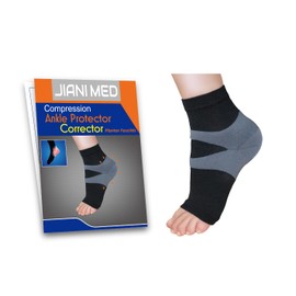 JianiMed Ankle Protector - Plantar Fasciitis, Compression Support, Ankle Strains, Sprains, Protection, Daily Use, Taiwan Excellence L/XL