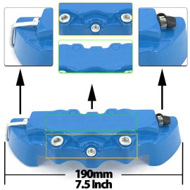 Unbranded 4PCS 3D Front&Rear Car Disc Brake Caliper Cover Parts Auto Car Accessories Blue
