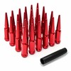 LUJIANI 1/2"-20 Wheel Spike Lug Nuts，24pcs 1/2-20 Locking Spiked Lug