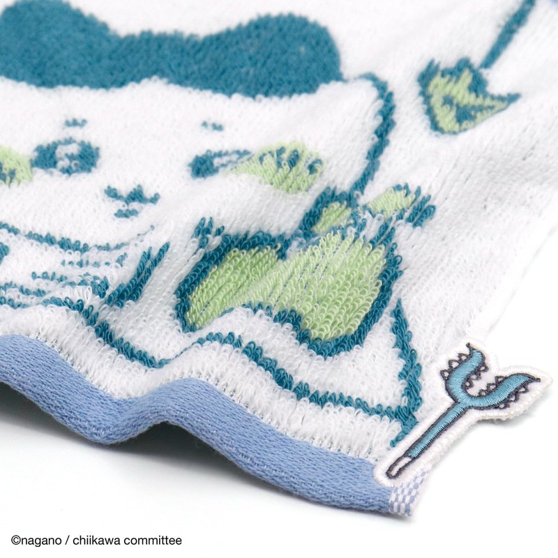 Chiikawa 41-1180060 House Towel Handkerchief, Blue, Pile, Small Size, Approx.