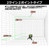 Huepar 2-Line Green Laser Level, 2-Point Green, Cross Line Laser,