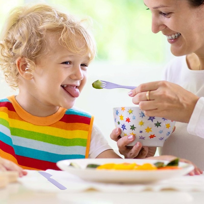 Reusable Travel Utensils with Case, Wheat Straw Portable Plastic Fork