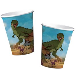DH-Konzept T-Rex Triceratops Jura Paper Cups Set of 8 in Dinosaur for Party and Birthday