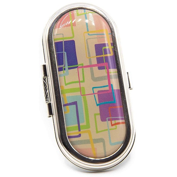 Vintage Clip-on Round Lipstick Case With Mirror (Pucci Print)