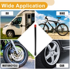 Partuto 10pcs 200mm Tire Valve Extension Universal Plastic 180 Degree Tyre Valve Stem Extender for Car Motorcycle RV Truck Bike