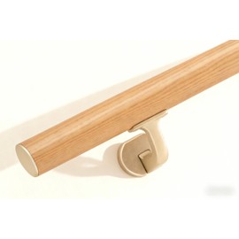 8 FT Handrails for indoor&outdoor stairs,deck,slope,Modern Aluminum Handrail Set, Wall-Mounted with Zinc-Alloy Brackets，Crafted from aluminum alloy (not solid wood) rust-free (Cherry Wood Grain, 8 FT)