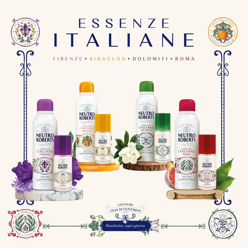 Neutro Roberts, Deodorante Roll-on Siracusa Senza Sali di Alluminio, Zero