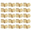 PATIKIL 40 Pcs Threaded Inserts Heat Set, 1/4"-20x8x8mm Female Brass