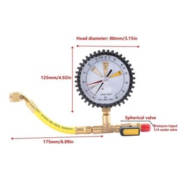 Nitrogen Pressure Test, Air Conditioning Refrigeration Nitrogen Pressure Test Gauge Pressure Test Table