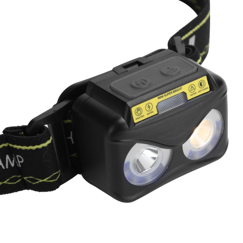Brighter Headlight XPG+COB USB Human Induction Charging Outdoor Waterproof Hiking