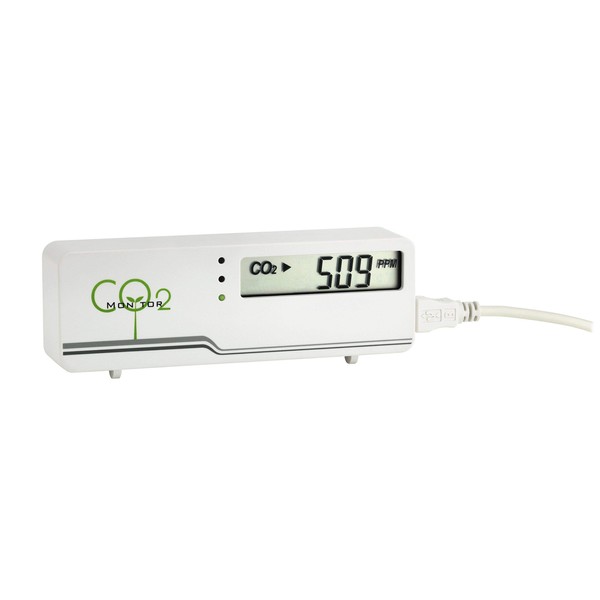 TFA Dostmann CO2 Monitor AIRCO2NTROL MINI, 31.5006.02, to monitor the CO2 concentration in buildings, (L) 116 x (B) 24 x (H) 42 mm, white