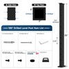Gyykzz 36" Black Cable Railing Post, Fixed Top Level Drilled