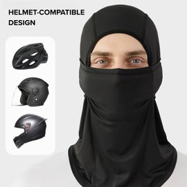 2THESTARS Balaclava Ski Mask for Men Women Shiesty Mask Face Cover UV Protector Lightweight for Motorcycle Snowboard - Black