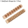 HARFINGTON 2pcs Wood Clay Roller 4" Water Wave Snowflake Pattern