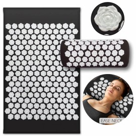 Shoptrendys Acupressure Mat & Pillow Massage Set For Neck Back Acupuncture Point Nerve Pain