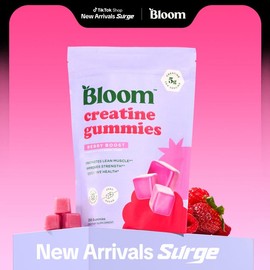 Bloom Nutrition Creatine Gummies - Energy, Cognitive Health & Post-Workout Muscle Recovery Promotes & Muscle Improves
