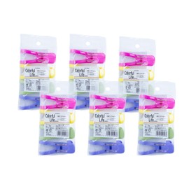 Sekiden Double Pinch 4 Pieces Set of 6 Clothespins for Bath Towels, Blankets, Hanger Prevents, Tight Shipping, Bulk Purchase
