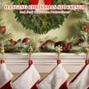 4 Pack Christmas Stocking Holders，Xmas Metal Hooks Grip Clips for