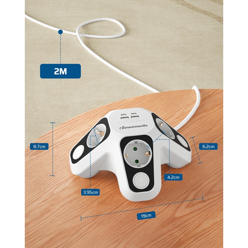 DEWENWILS Power Strip Single Switchable DHOU404H