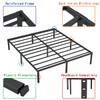 ALDRICH 18 Inch Metal King Size Bed Frame - Black