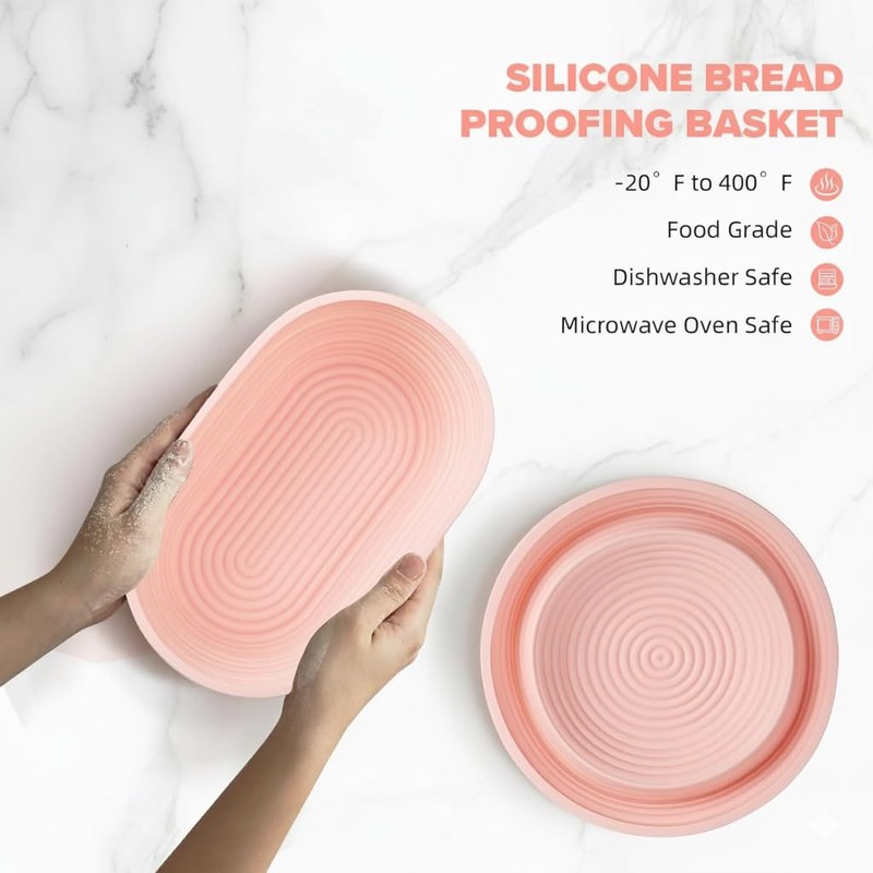 All-Inclusive 𝗣𝗥𝗘𝗠𝗜𝗨𝗠 Sourdough Starter Kit –Pink Sourdough Bread Baking Supplies