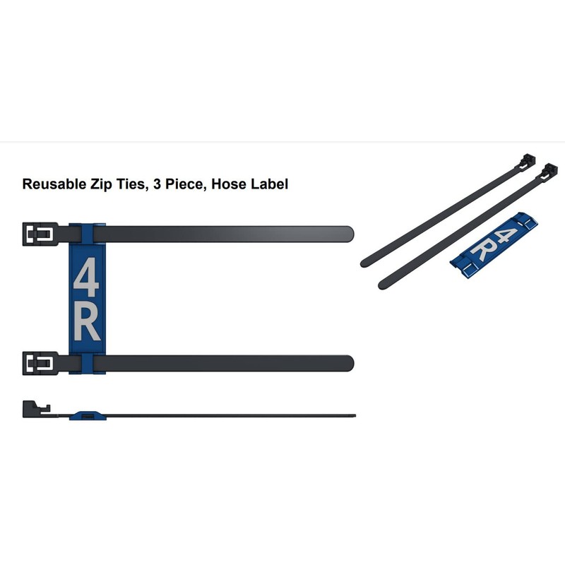 Hydraulic line labels-6 Pack – Easily ID Hydraulic Hoses, electrical,or