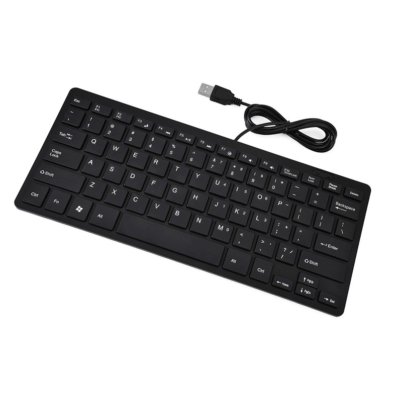 78 Keys Ultra Thin Mini USB Wired Keyboard for Desktop