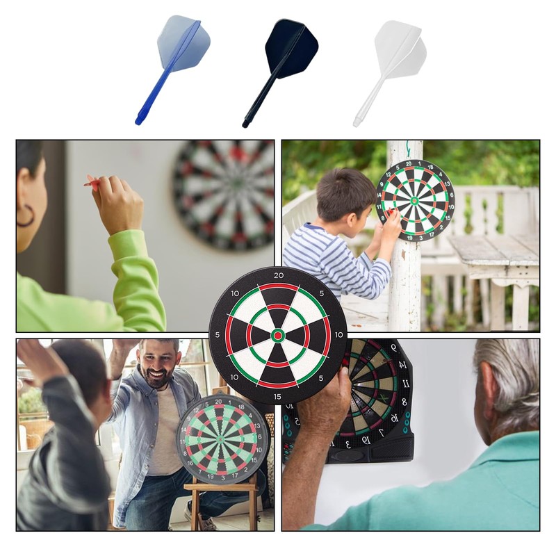 TRACOMPAN Dart Flights and Shafts Set 9pcs Break-Resistant Integrated 2-in-1